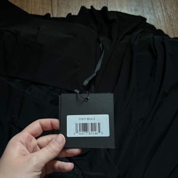 MAC DUGGAL Jersey One Shoulder Illusion Cut Out Gown - Picture 8 of 9